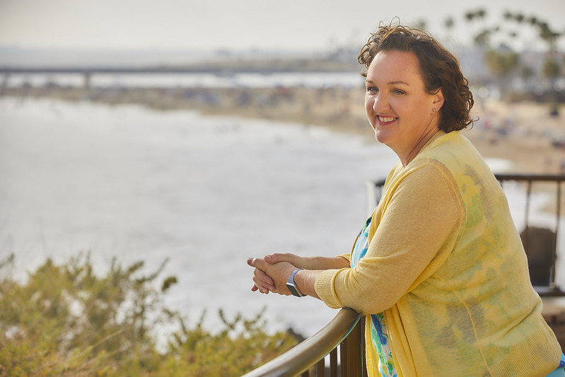 Katie Porter at the Southern California coast